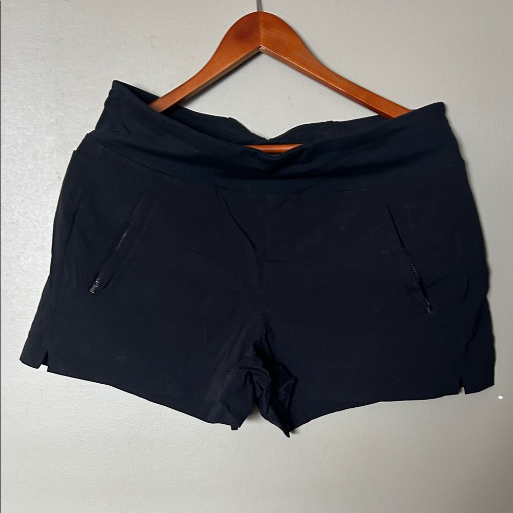 Athletic Women’s Black Athletic Shorts with Zip Pockets